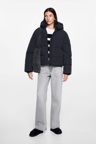Anorak court matelassé - Bleu marine