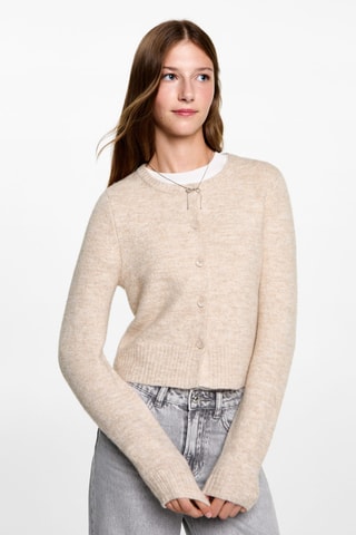 Cardigan maille boutons - Sable