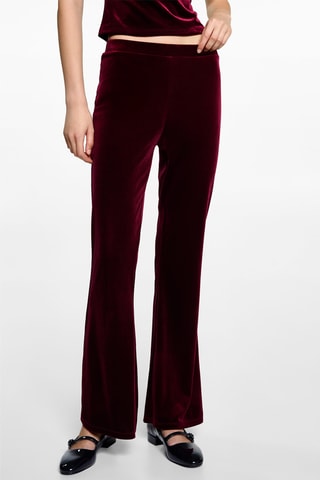 Pantalon flare velours - Grenat