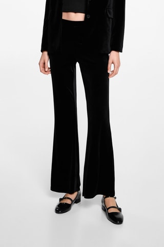 Pantalon flare velours - Noir