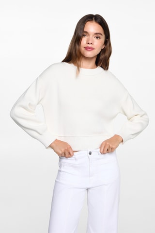 Pull-over maille - Blanc cassé