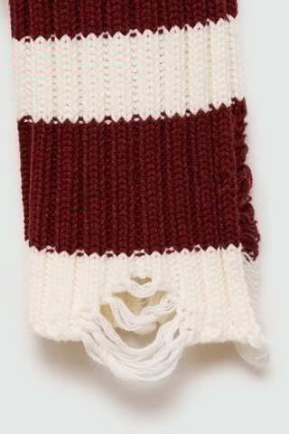Pull-over en maille à rayures - Grenat