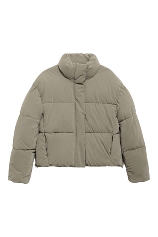 Anorak matelassé imperméable à losanges - Vert forêt