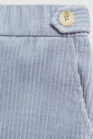 Pantalon style jupe-culotte velours côtelé - Bleu