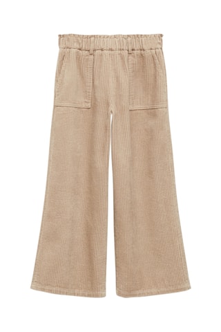 Pantalon culotte en velours côtelé - Sable