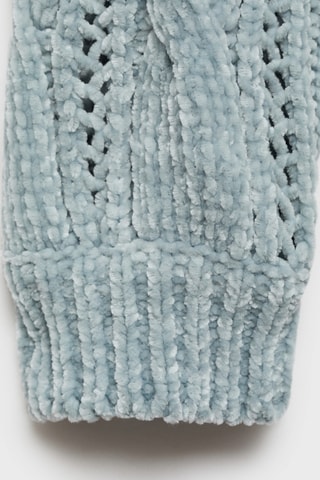 Pull-over maille tressée - Gris clair