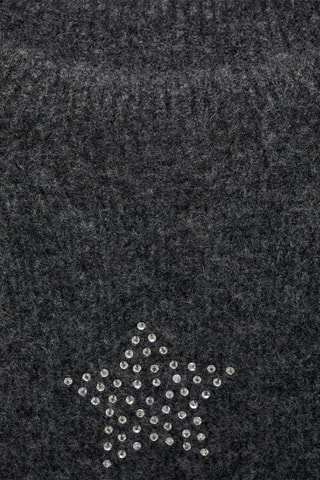 Pull-over maille étoiles - Anthracite