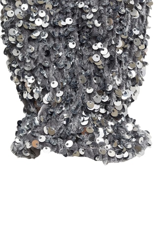 T-shirt manches longues sequins - Argenté