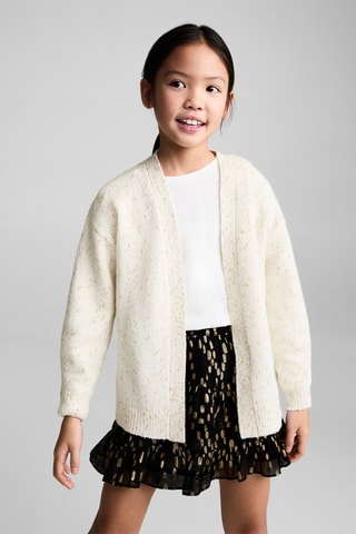 Cardigan avec détails métallisés - Ecru
