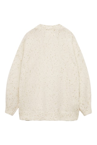 Cardigan avec détails métallisés - Ecru