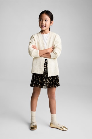 Cardigan avec détails métallisés - Ecru