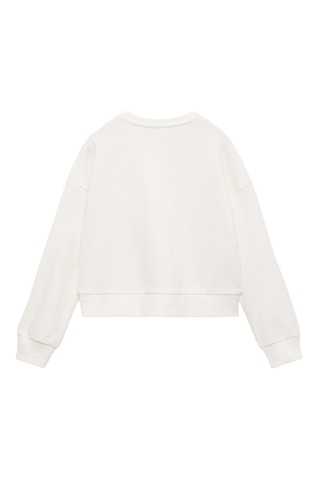 Sweat-shirt à sequins - Blanc cassé