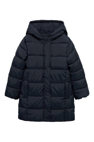 Anorak matelassé capuche - Bleu marine