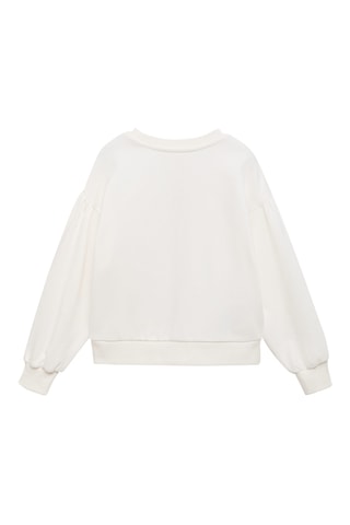 Sweat-shirt perlé - Blanc cassé
