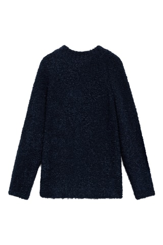 Cardigan maille bouclette - Bleu marine