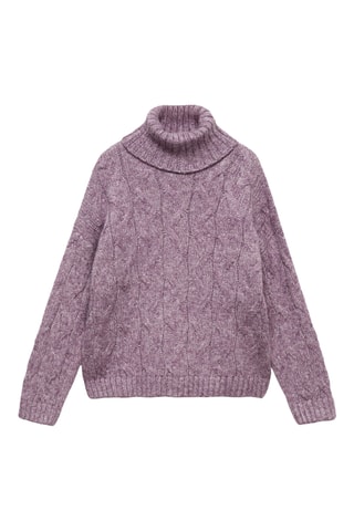 Pull-over maille torsadée - Lilas