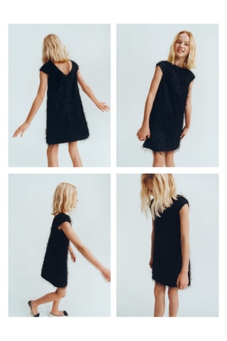 Robe détail franges - Noir