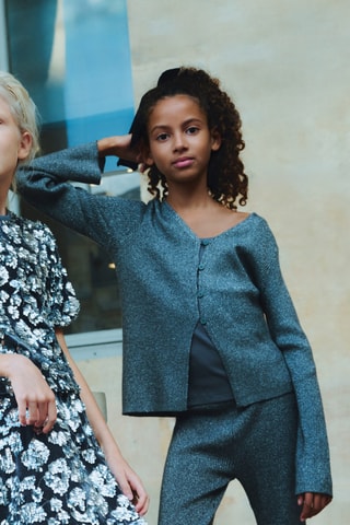 Cardigan maille Lurex - Anthracite