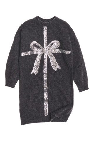 Robe maille nœud - Anthracite