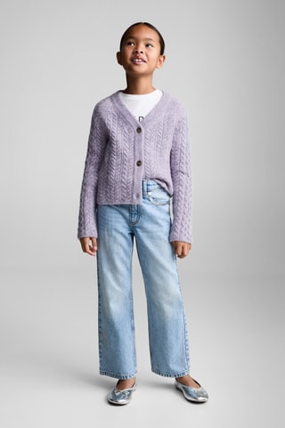 Cardigan maille tressée - Lavande