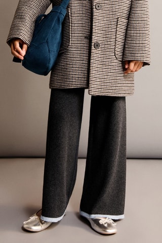 Pantalon maille côtelée - Anthracite
