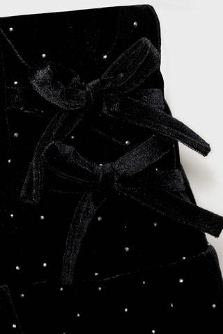 Jupe velours strass - Noir