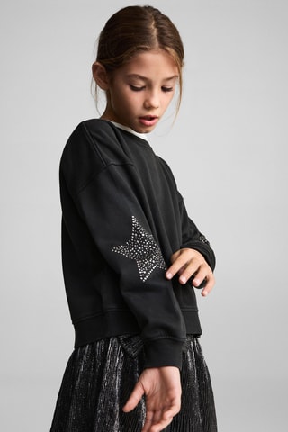Sweat-shirt étoiles - Noir