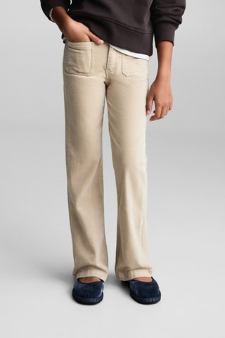 Pantalon velours flare - Beige