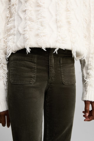 Pantalon velours flare - Kaki