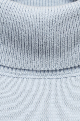 Pull-over maille col roulé - Bleu clair