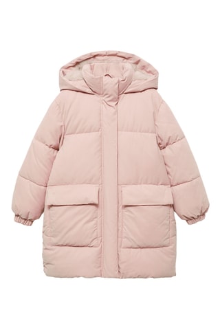 Anorak matelassé à poches - Rose