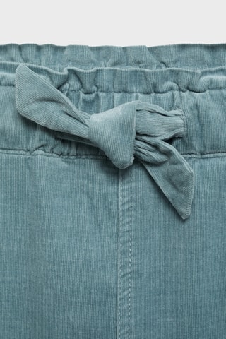 Pantalon velours côtelé taille élastique - Vert clair