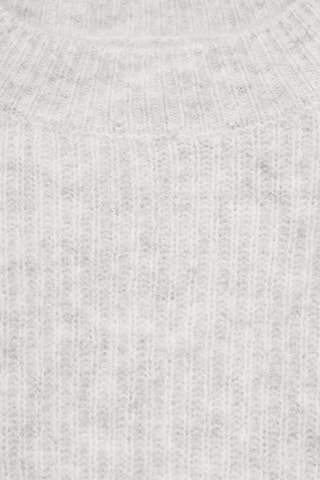 Pull-over maille côtelée - Gris clair