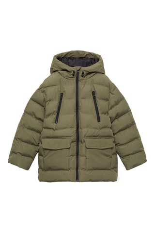 Anorak matelassé à poches - Kaki