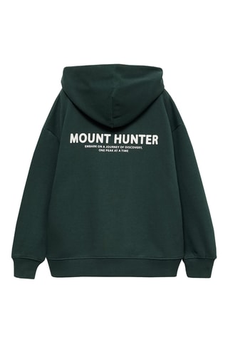 Sweat-shirt col polo - Vert foncé