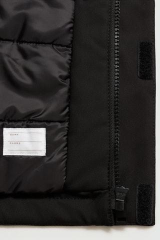 Anorak matelassé imperméable à capuche - Noir