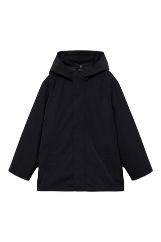 Anorak imperméable à capuche - Bleu marine