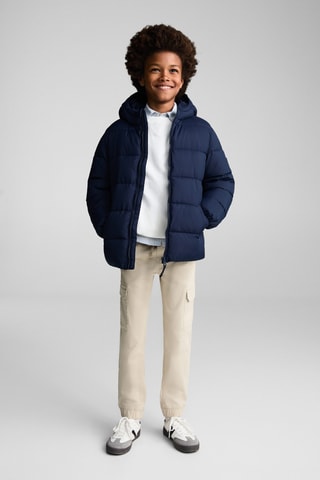 Anorak matelassé capuche - Bleu marine
