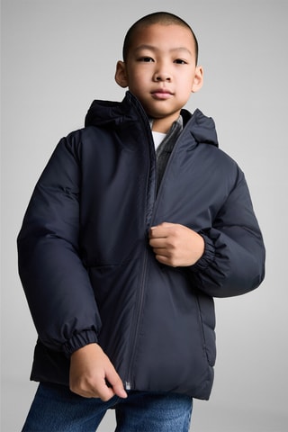 Anorak matelassé imperméable à capuche - Bleu marine