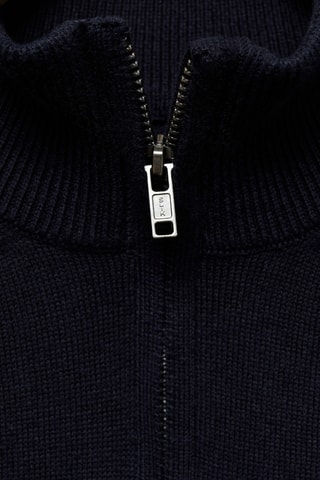 Pull-over col fermeture Éclair - Bleu marine
