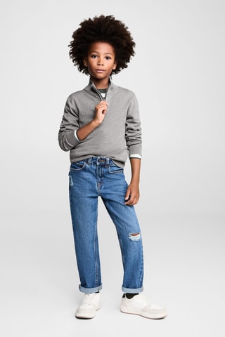 Pull-over col fermeture Éclair - Gris