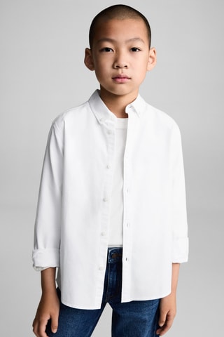 Chemise oxford en coton - Blanc