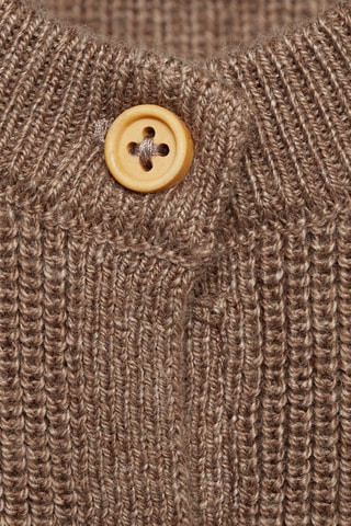Cardigan maille boutons - Marron