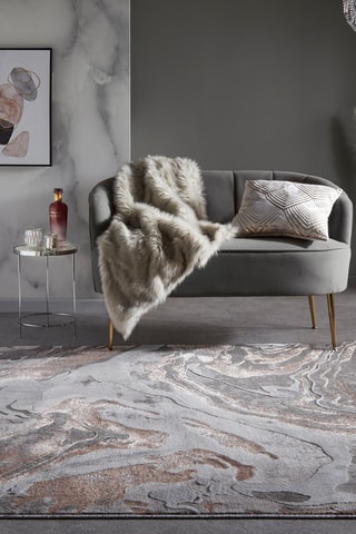 Tapete Marbled Cinzento e rosa
