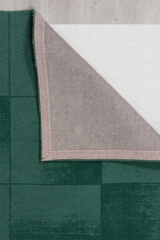 Tapete em lã Demi Check Ombre - Verde
