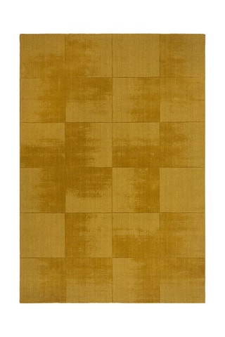 Tapete em lã Demi Check Ombre - Amarelo