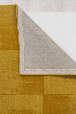 Tapete em lã Demi Check Ombre - Amarelo