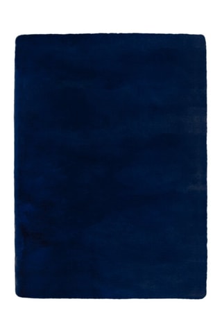 Tapete Ivy Luxury Fur - Azul-escuro