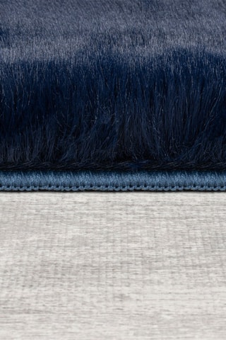 Tapete Ivy Luxury Fur - Azul-escuro