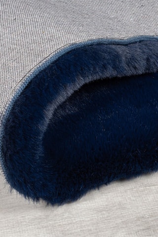 Tapete Ivy Luxury Fur - Azul-escuro